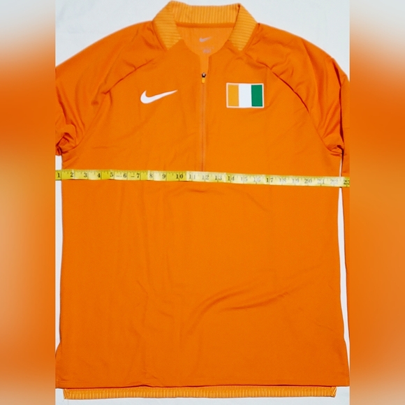 Nike 2022 Pro Elite Ivory Coast Cote D'ivoire Team Half Zip Sz L Men CK3469-812 - Picture 9 of 10